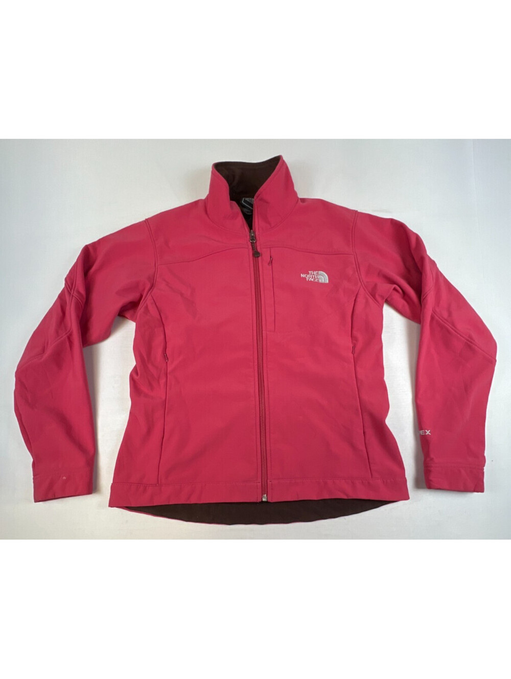 The North Face Women Pink Apex Bionic Soft Shell Jacket Full Zip Hoodless